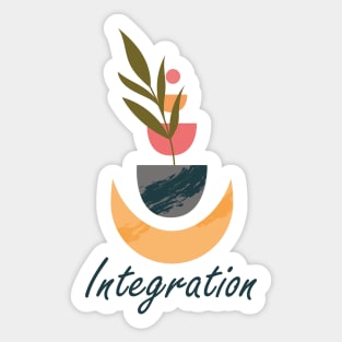 Integration Bohemian Art, inspirational meanings Sticker